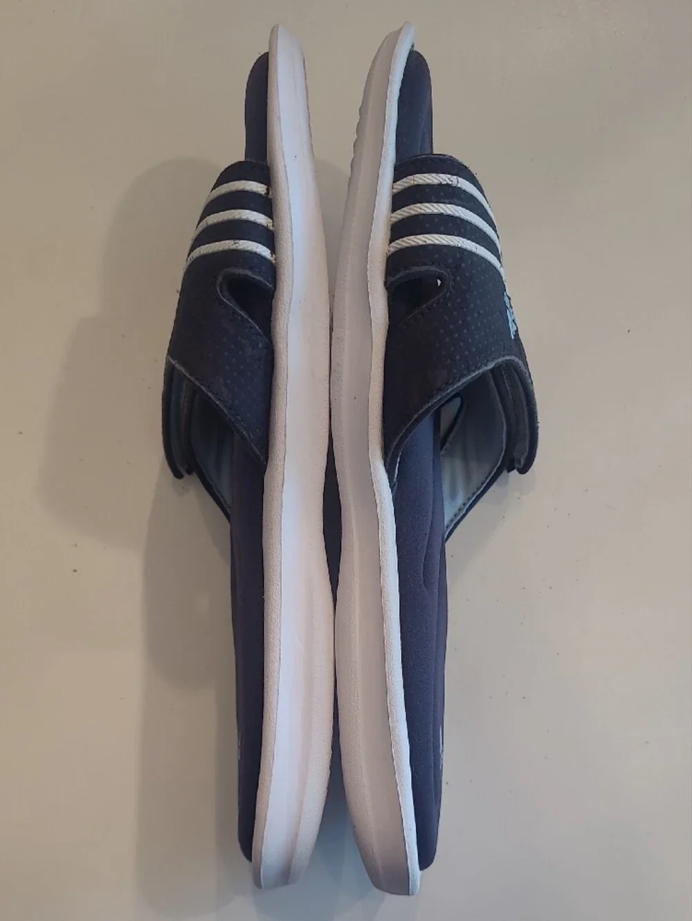 Adidas Slip On Slides Adjustable Open Toe Comfort Foam Bed Rubber Sole Sandal